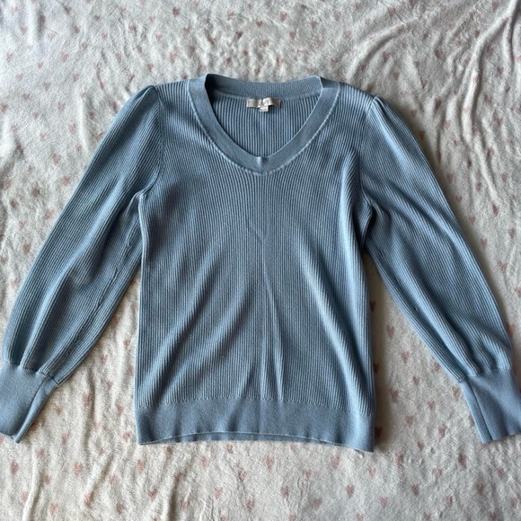 Blue Ribbed Sweater - Picture 2 of 3